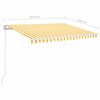 vidaXL Manual Retractable Awning with LED 350x250 cm Yellow and White