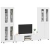 vidaXL TV Cabinet Set FLORIN High Gloss White Engineered Wood