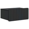 vidaXL Wall-Mounted Bedside Cabinet Black 49 x 34.5 x 24 cm