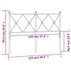 vidaXL Metal Replace Headboard Black 120cm