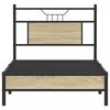 vidaXL Bed Frame without Mattress Sonoma Oak 90x190 cm Single Engineered Wood