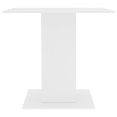 vidaXL Dining Table White 80x80x75 cm Chipboard