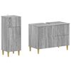 vidaXL 2 Piece Bathroom Cabinet Set DELFT Grey Sonoma Engineered Wood