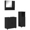 vidaXL Bathroom Furniture Set 3 pcs Black 61 x 35 x 64 cm