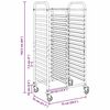 vidaXL Tray Trolley with 32 GN Containers 75x55x162.5 cm Stainless Steel