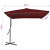 vidaXL Garden Parasol with Steel Pole Bordeaux Red 250x250x230 cm