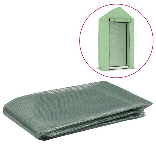 vidaXL Greenhouse Replacement Cover (0.5 m&sup2;) 50x100x190 cm Green