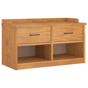 vidaXL Hallway Bench "SANDNES" 87x40x50 cm Solid Wood Pine