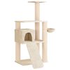 vidaXL Cat Tree with Sisal Scratching Posts Cream 173 cm