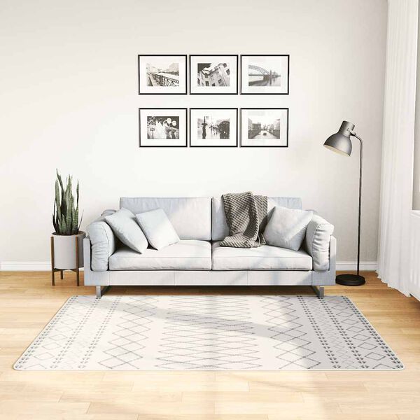 vidaXL Rug Washable 120x180 cm Black and White Anti Slip
