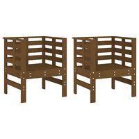 vidaXL Garden Chairs 2 pcs Honey Brown 61.5x53x71 cm Solid Wood Pine