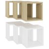 vidaXL Wall Cube Shelves 6 pcs White and Sonoma Oak 22x15x22 cm