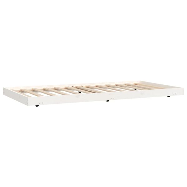 vidaXL Bed Frame without Mattress White 100x200 cm Solid Wood Pine