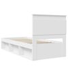 vidaXL Bed Frame with Headboard White 90 x 200 cm Solid Pine Wood