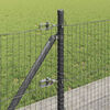 vidaXL Fence Post Grey 50 x 0.6 m (25 x 25 mm mesh) Steel and PVC