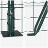 vidaXL Fence with Posts Green 1.4 x 10 m Steel