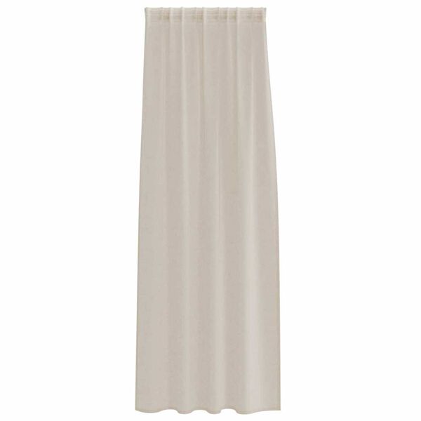 vidaXL Voile Curtain with Curtains 2 pcs Sand 245 x 140 cm Polyester