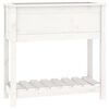 vidaXL Planter with Shelf White 82.5x34.5x81 cm Solid Wood Pine