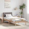 vidaXL Bed frame Brown and taupe 80 x 200 cm Solid pine wood