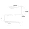 Homemania Wall Shelf Set J2 60x20x27 cm White