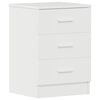 vidaXL Bedside Cabinets 2 pcs High Gloss White 38x35x56 cm Engineered Wood