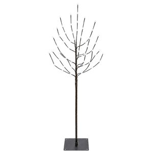 vidaXL LED Christmas Tree Black 120 cm Steel 100 LEDs