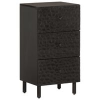 vidaXL Side Cabinet Black 40x33x75 cm Solid Wood Mango