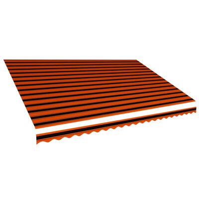 vidaXL Awning Top Sunshade Canvas Orange and Brown 500x300 cm