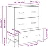 vidaXL Chest Of Drawers Old wood 69.5 x 34 x 90 cm Engineered wood
