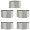 vidaXL Planter Ring 5 pcs Silver 40 x 40 x 20 cm Stainless Steel