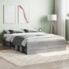 vidaXL Bed Frame without Mattress Grey Sonoma 135x190 cm Double Double