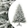 vidaXL Artificial Christmas Tree | Green with white flocking | PVC and PE, Steel