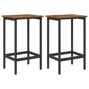 vidaXL Bar Stool 2 pcs Old Wood 40 x 32 x 64 cm Engineered Wood