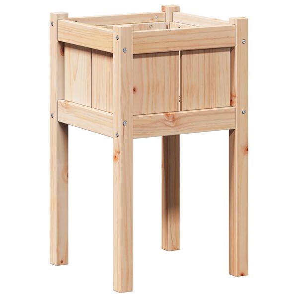 vidaXL Garden Planter Nature 40 x 40 x 70 cm Solid Pine Wood