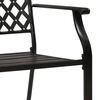 vidaXL 9 Piece Outdoor Dining Set Steel Black