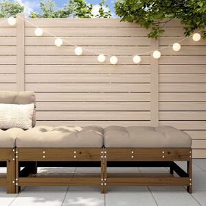 vidaXL Garden Footstools with Cushions 2pcs Honey Brown Solid Wood Pine