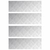 vidaXL Stair Tread Rectangular 4 pcs Silver 75 x 25 cm Aluminium