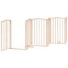 vidaXL Dog Gate with Door Foldable 15 Panels 750 cm Poplar Wood