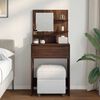 vidaXL Bedroom Dressing Tables with Shelf Brown Oak 80 x 39.6 x 135 cm