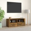 vidaXL TV Cabinet Smoked Oak 100x35x40 cm Engineered Wood