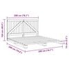 vidaXL Bed Frame without Mattress Grey 200x200 cm Solid Wood Pine