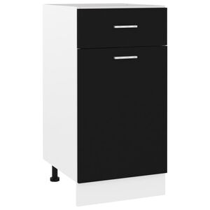 vidaXL Drawer Bottom Cabinet "Lyon" Black 40x46x81,5 cm Engineered Wood