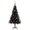 vidaXL Christmas Tree with 150 LEDs with Stand Black 150 cm PVC