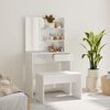 vidaXL Dressing Table Set High Gloss White 74.5x40x141 cm
