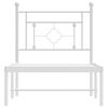 vidaXL Metal Bed Frame without Mattress with Headboard White 80x200cm