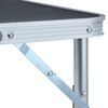 vidaXL Folding Camping Table Grey Aluminium 60x45 cm