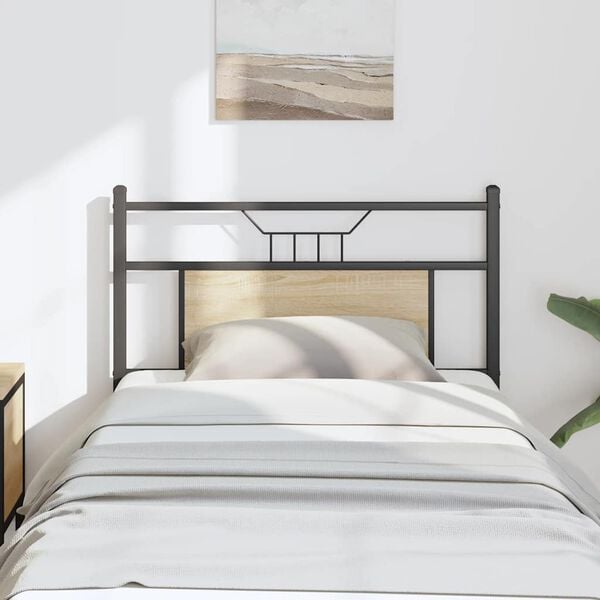 vidaXL Replace Headboard Sonoma Oak 75 cm Engineered Wood and Steel
