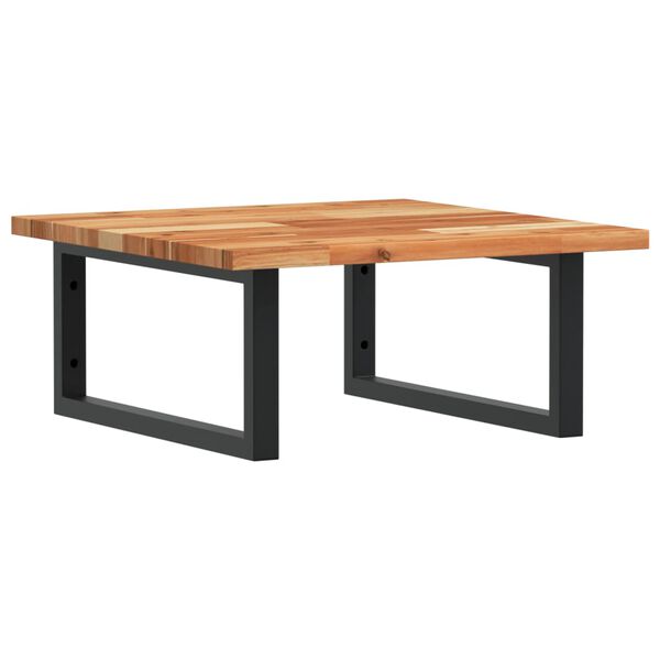 vidaXL Basin Shelf Wall Mounted Steel and Solid Wood Acacia