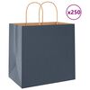 vidaXL Paper Bags 250 pcs with Handles Blue 26x17x25 cm