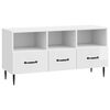 vidaXL TV Cabinet High Gloss White 102 x 34.5 x 50 cm Engineered Wood